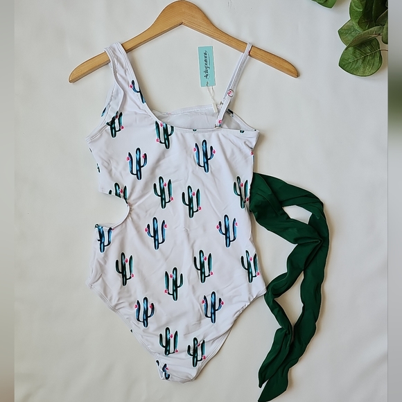 Gorgeous Cactus Print One Piece Swimsuit Bathing Suit Size S - Picture 15 of 15